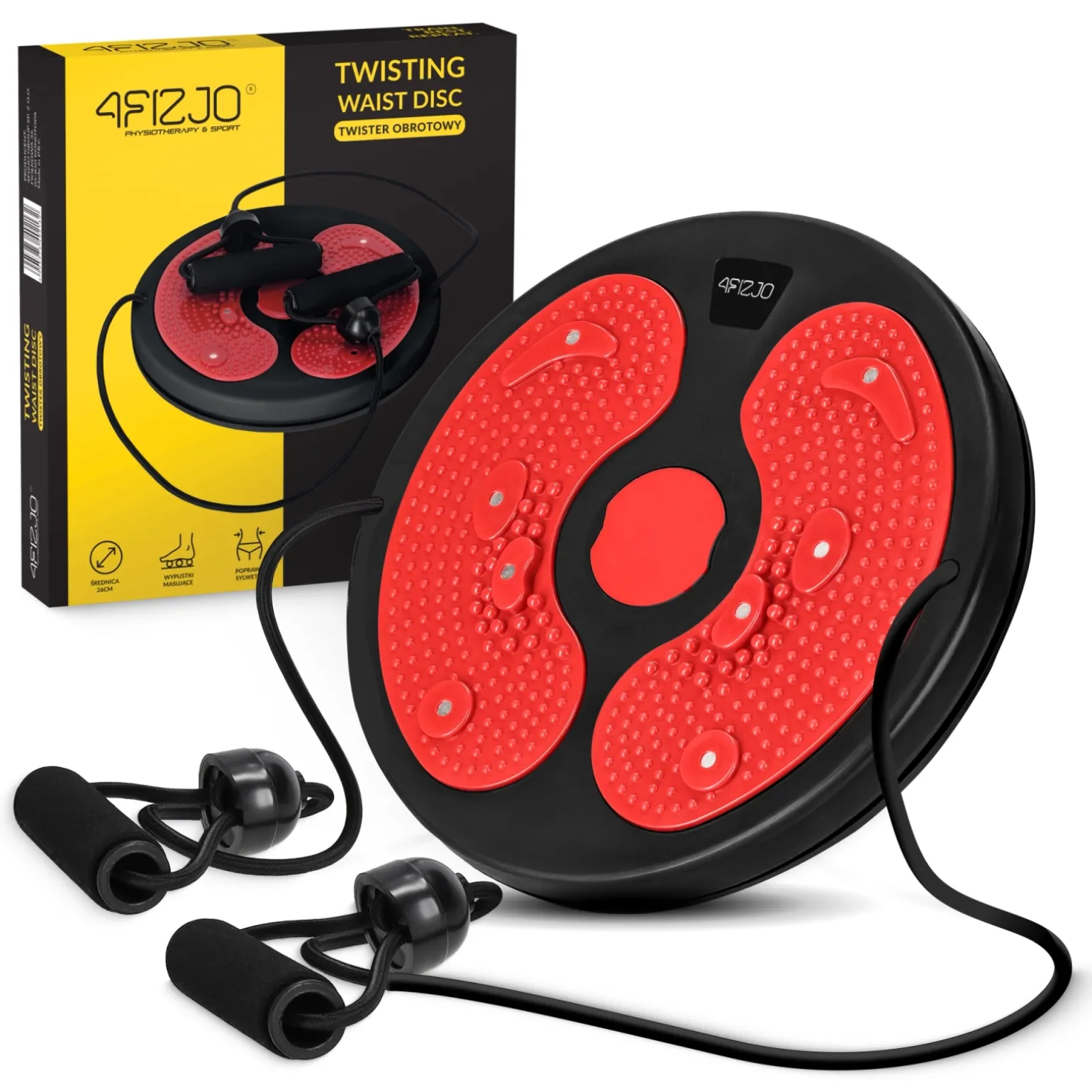 Twister obrotowy z linkami MINI czerwony