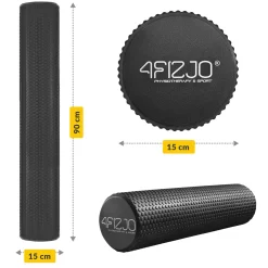 Wałek do masażu z wypustkami CARE+ 90 cm czarny