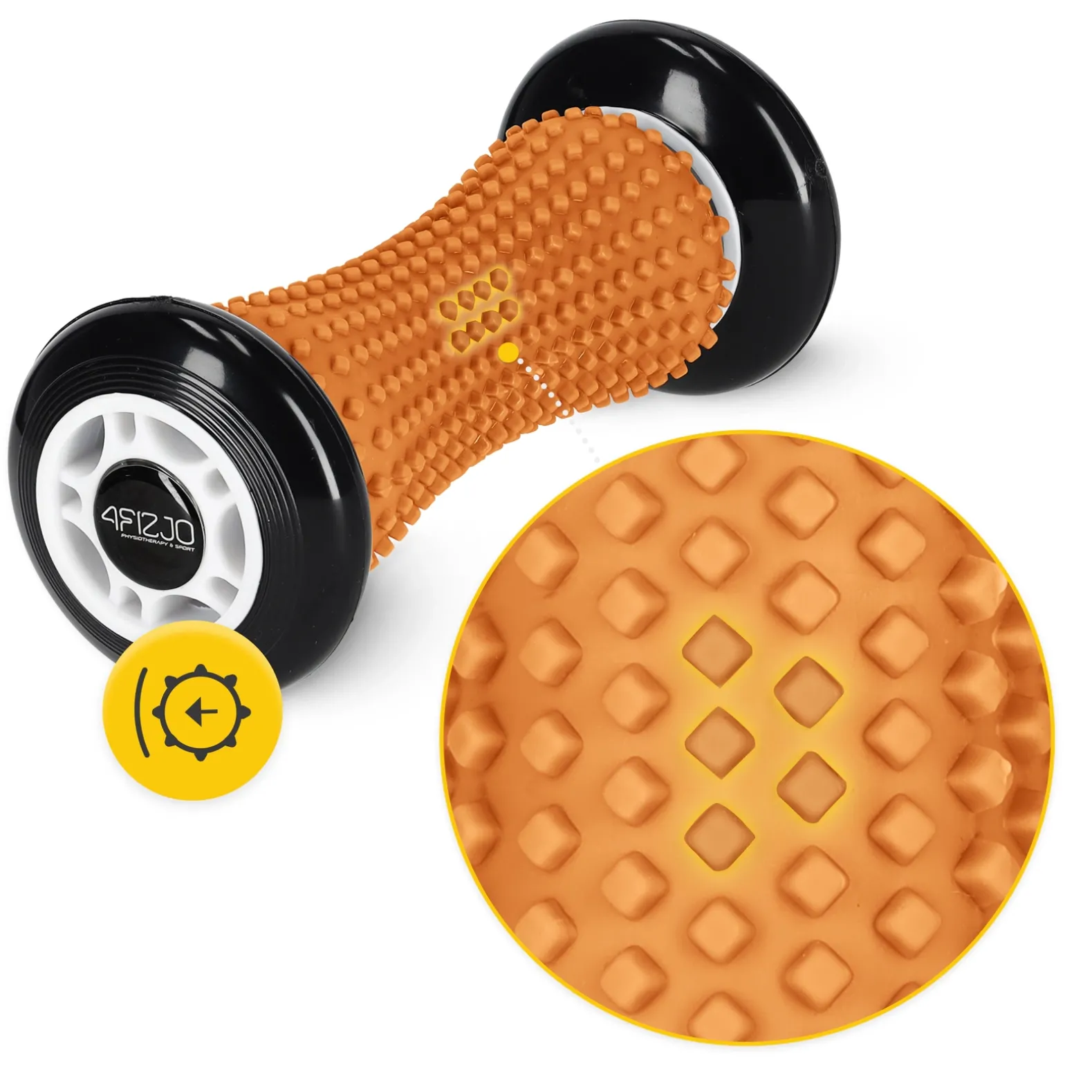 Wałek do masażu z wypustkami SPIKE ROLLER pomarańczowy