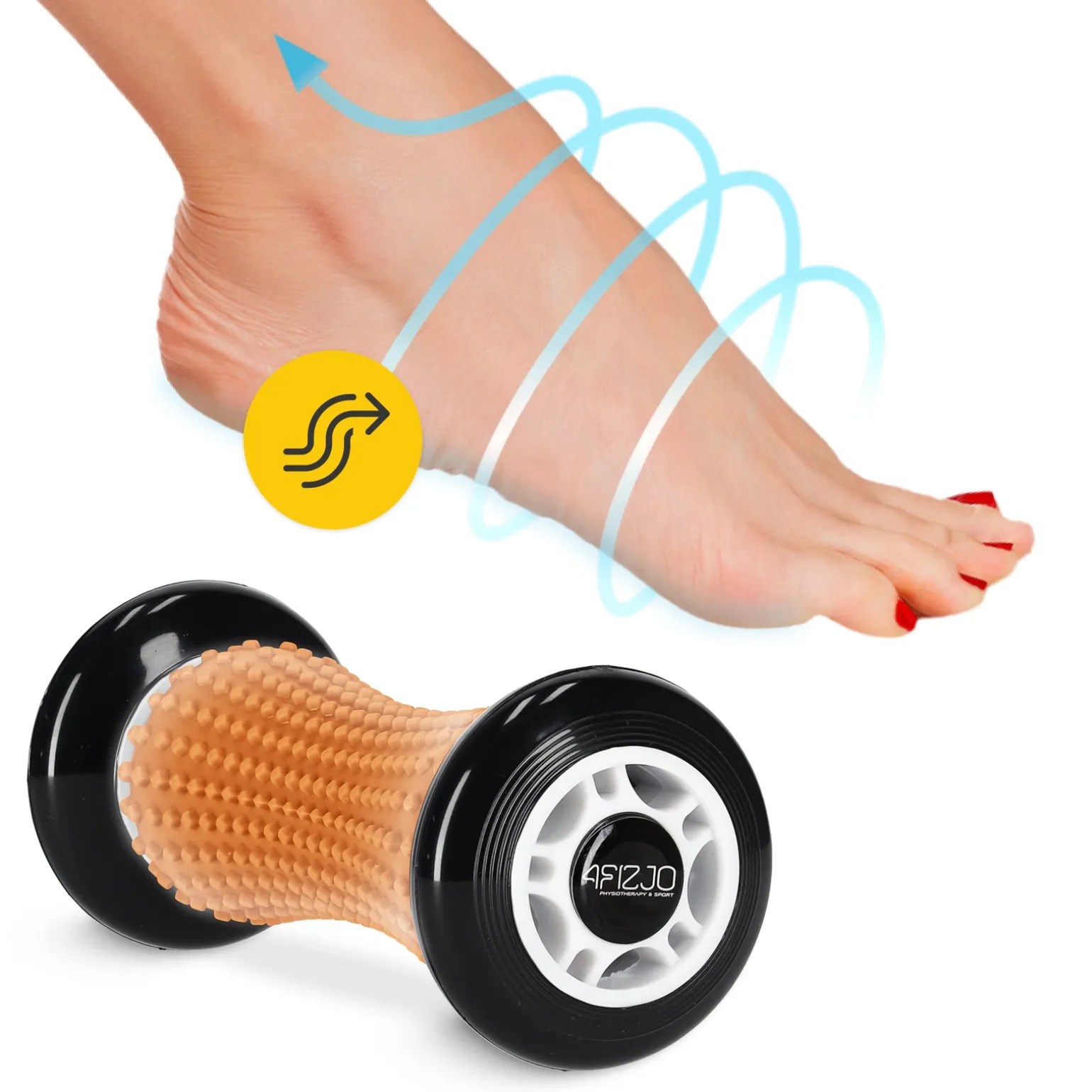 Wałek do masażu z wypustkami SPIKE ROLLER pomarańczowy