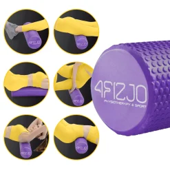 Wałek do masażu z wypustkami CARE+ 45 cm fioletowy