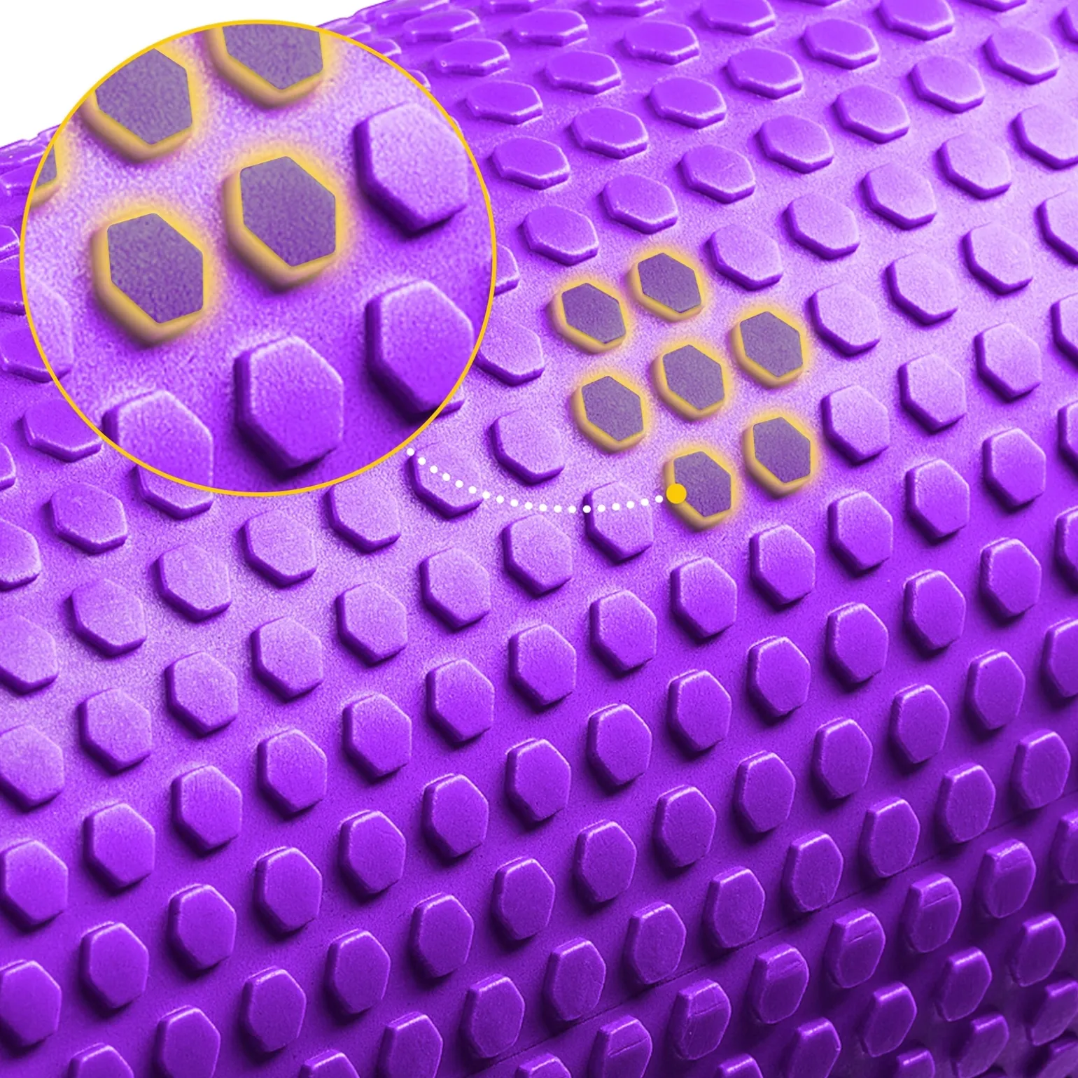 Wałek do masażu z wypustkami CARE+ 60 cm fioletowy