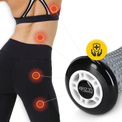 Wałek do masażu z wypustkami SPIKE ROLLER szary