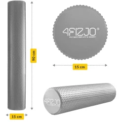 Wałek do masażu z wypustkami CARE+ 90 cm szary