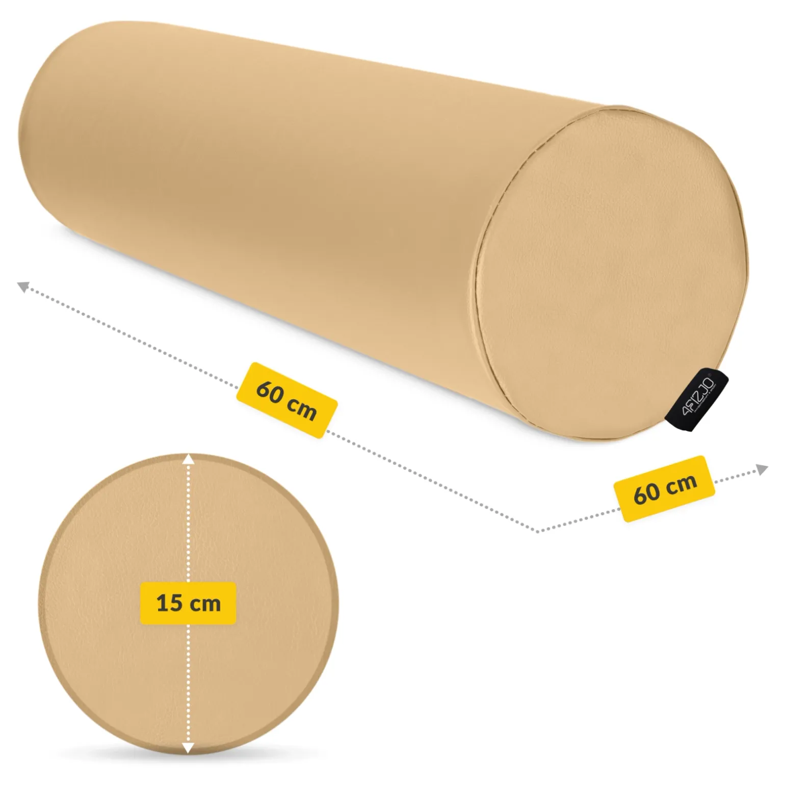 Wałek rehabilitacyjny kształtka do masażu 60 × 15 cm beżowa