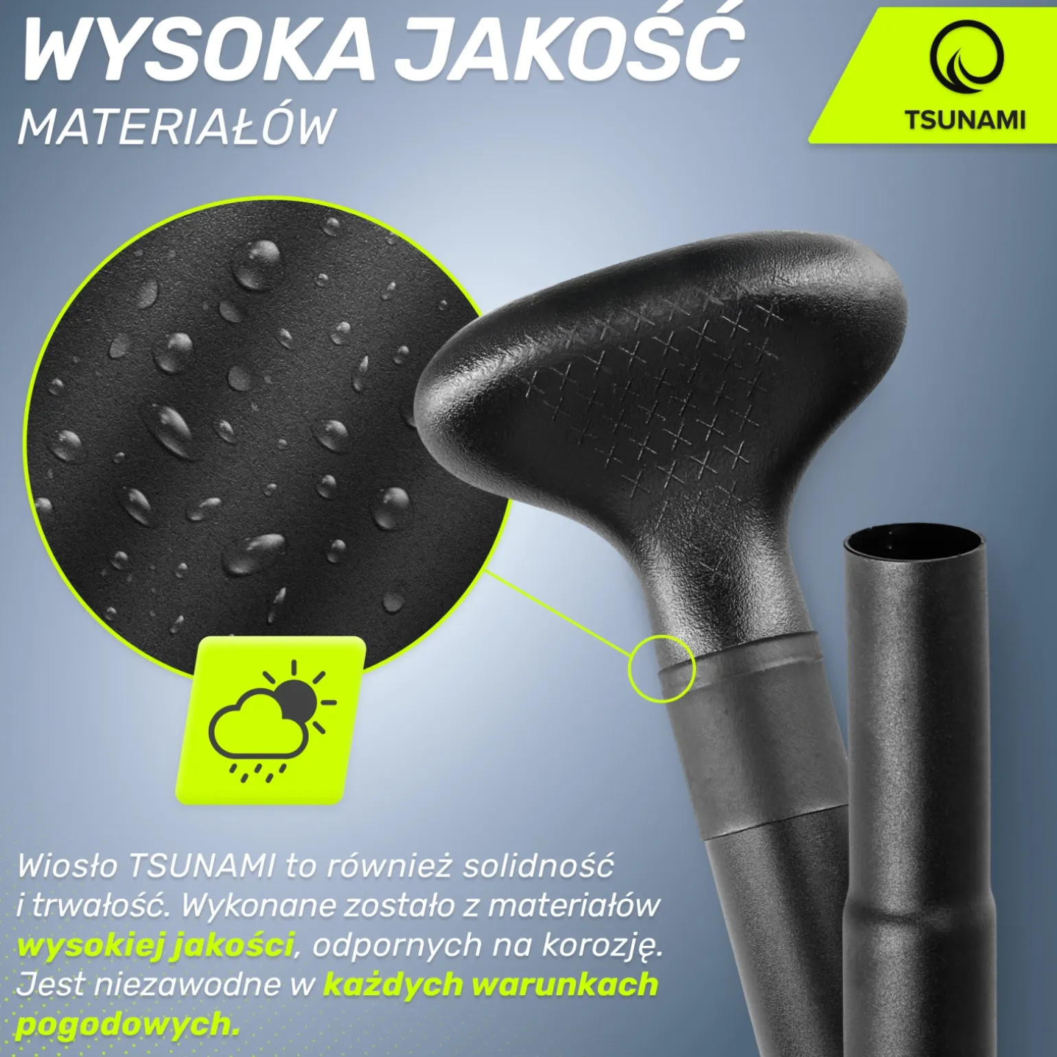 Wiosło składane regulowane 2w1 TSUNAMI