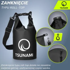 Worek wodoodporny 5 litrów TSUNAMI czarny