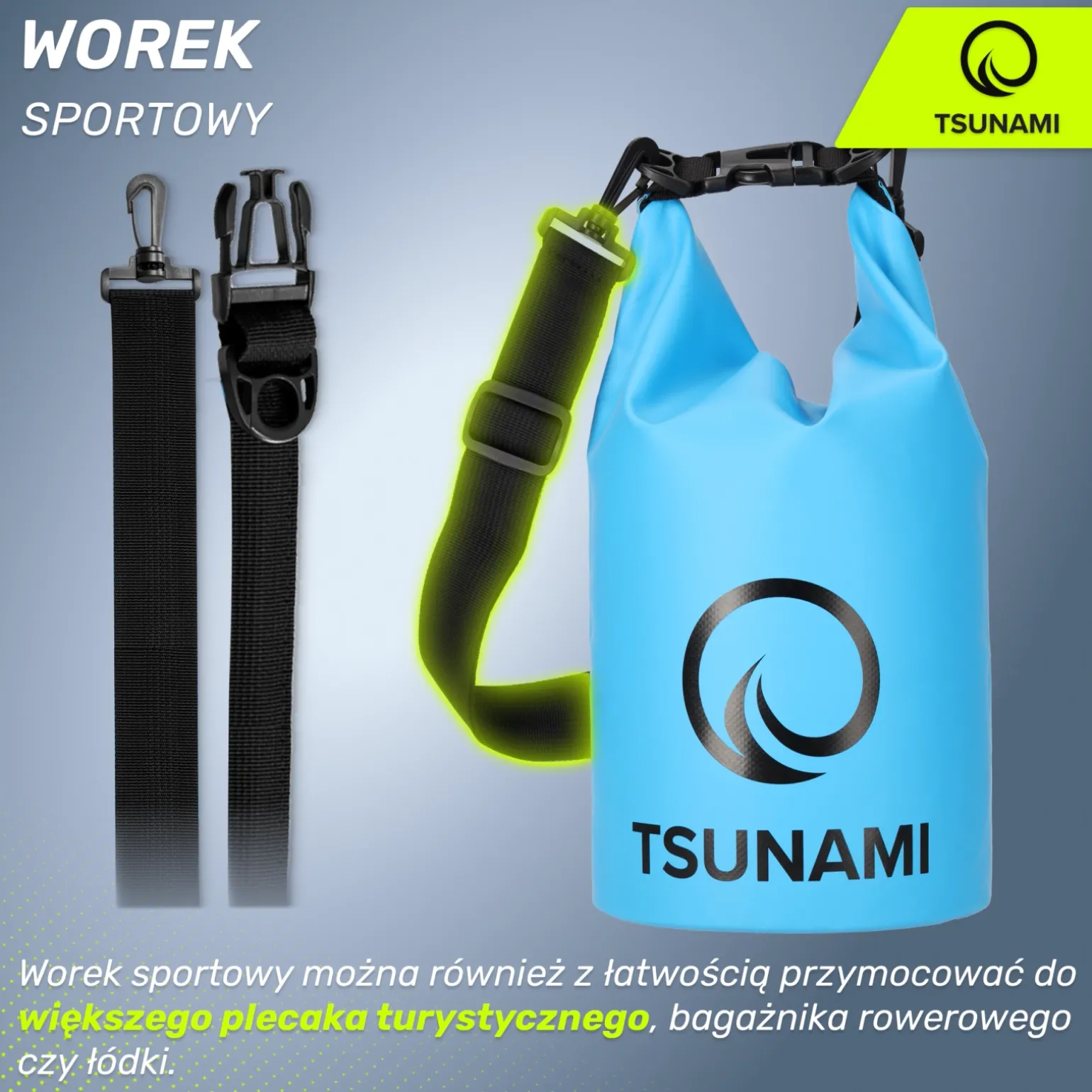 Worek wodoodporny 5 litrów TSUNAMI niebieski