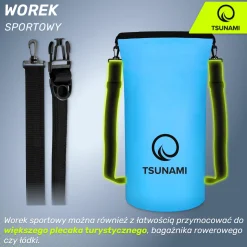 Worek wodoodporny 30 litrów TSUNAMI niebieski