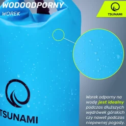 Worek wodoodporny 30 litrów TSUNAMI niebieski