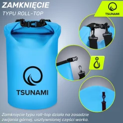 Worek wodoodporny 20 litrów TSUNAMI niebieski