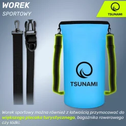 Worek wodoodporny 20 litrów TSUNAMI niebieski
