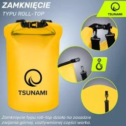 Worek wodoodporny 30 litrówTSUNAMI żółty