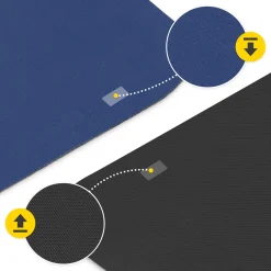 Zamszowa mata do jogi i ćwiczeń 1,5 mm niebieska