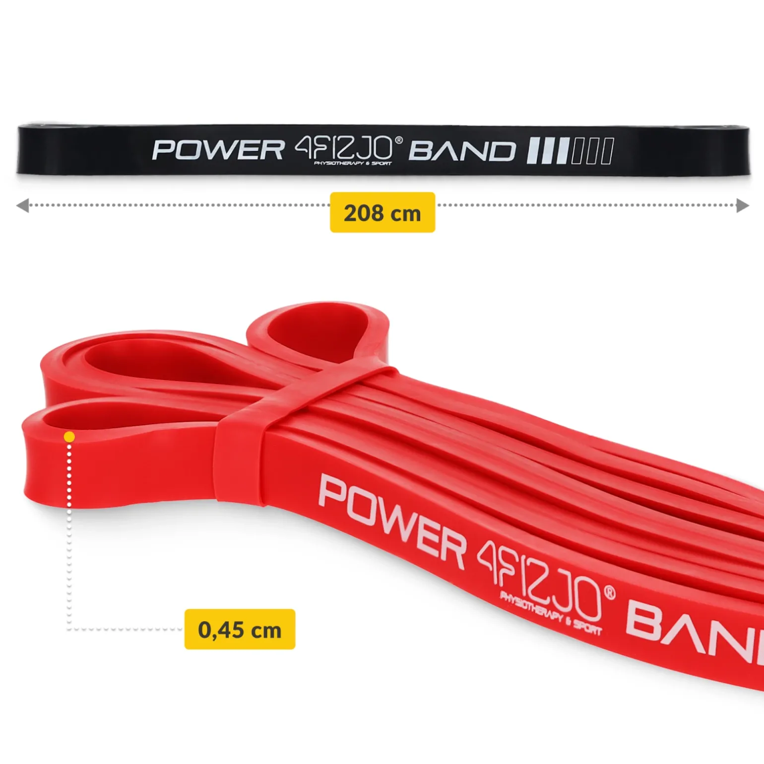 Zestaw 4 gum oporowych do ćwiczeń POWER BAND