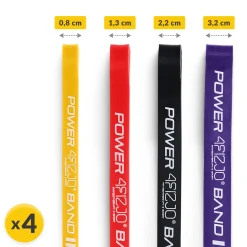 Zestaw 4 gum oporowych do ćwiczeń POWER BAND