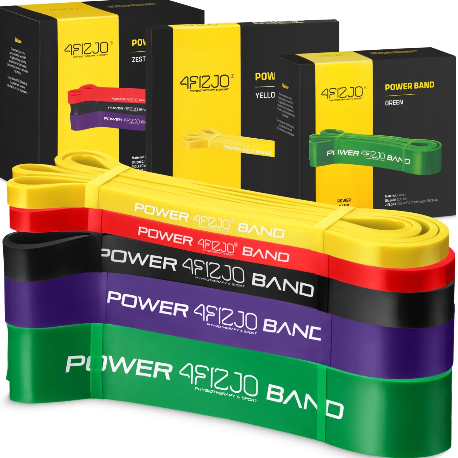 Zestaw 5 gum oporowych POWER BAND
