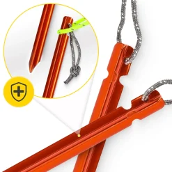 Zestaw aluminiowych śledzi do namiotu 15 cm 10 szt. - trójkątne