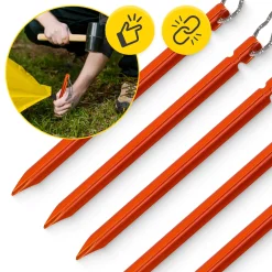 Zestaw aluminiowych śledzi do namiotu 15 cm 10 szt. - trójkątne