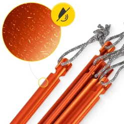 Zestaw aluminiowych śledzi do namiotu 15 cm 10 szt. - trójkątne