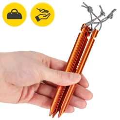 Zestaw aluminiowych śledzi do namiotu 15 cm 10 szt. - trójkątne